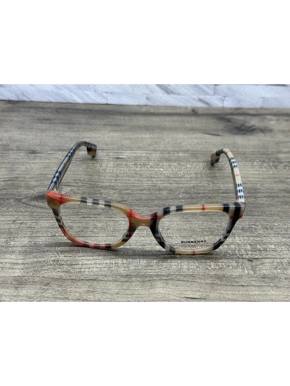 Burberry B2347 3944 Plaid Designer Old Stock Italy Eyeglasses NWOT 50[]19-140